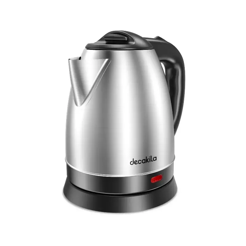 Decakila Jug Kettle 1.5l Steel with Water Guage 1800w Kekt002b boil dry protection with indicator light cord storage and anti slip feet design