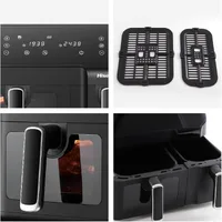 Hisense Dual Air Fryer 8.6L with LED Touch Control Panel, Two Cooking Basket 5.3L & 3.3L, Black H09AFBK2S5
