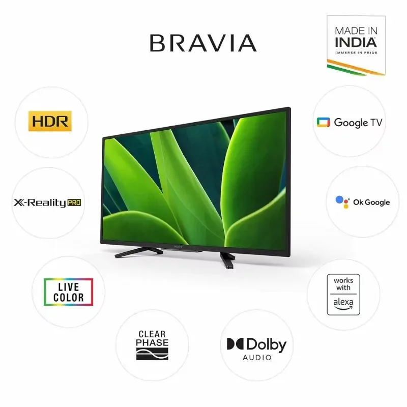 Sony Internet LED TV 32", Motion Flow XR 200Hz, X-Reality Pro, Clear Audio+, Screen Mirroring, Live Football Mode, Photo Share, Mobile High Definition Link, Sony Entertainment Network, Voice Operated Remote KDL-32W830K