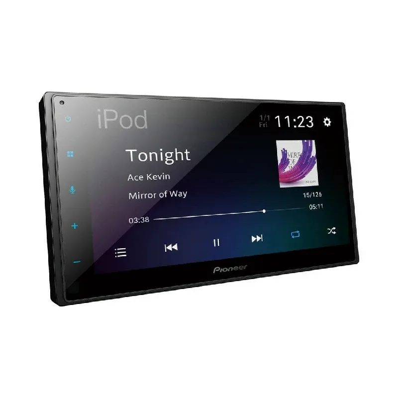Pioneer AV Receiver, Double Din 6.8" Multimedia AV Receiver with Touchscreen Display, Bluetooth USB/ Tuner / I Phone - Ipod Connect, Weblink Cast, Mirroring for Android DMH-A5450BT