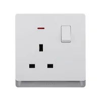 Tronic 13A Single Switch Socket with Neon Indicator - Ivory
