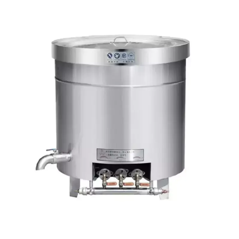 Commercial Kitchen Equipment Industrial Gas Cooking Pot 169L, Heavy-Duty Stainless Steel Stock Pot with Drain Valve KL-GR60