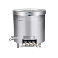 Commercial Kitchen Equipment Industrial Gas Cooking Pot 169L, Heavy-Duty Stainless Steel Stock Pot with Drain Valve KL-GR60