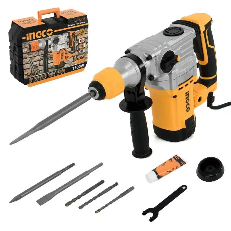 Ingco Rotary Hammer Drill ideal for drilling into concrete 1500W 32mm RH150038