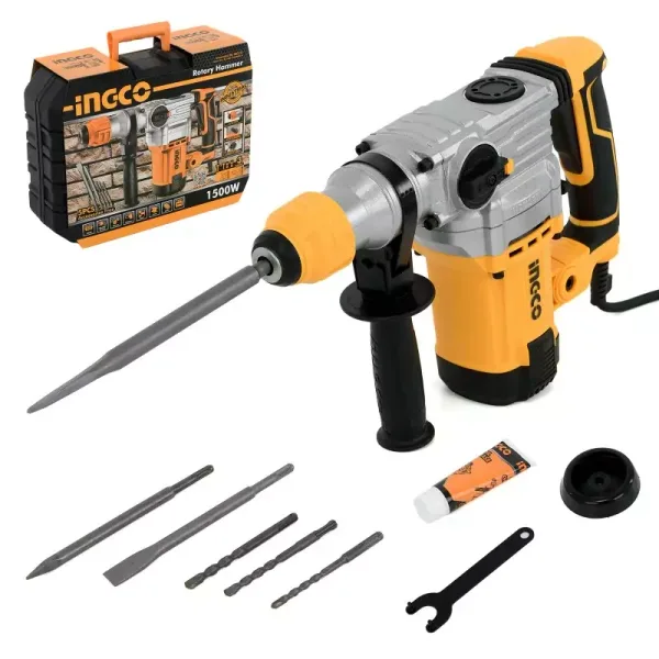 Ingco Rotary Hammer Drill ideal for drilling into concrete 1500W 32mm RH150038