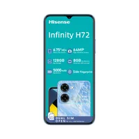 Hisense H72 Smartphone 4GB RAM, 128GB ROM, 64MP Camera, 6.75" Display, Side Fingerprint, 5000mAh Battery, Android 14 Blue