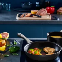 Tefal Unlimited Pancake Pan 25cm Non Electric G2553802 aluminium material heat indicator thermo signal titanium coating made in france