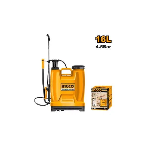 Ingco Knapsack Sprayer 16L with Comfortable Padded Straps HSPP41602