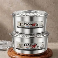 Nadstar Jumbo Stainless Steel Hotpot Redberry 20000ml Insulated Food Warmer Serving Casserole