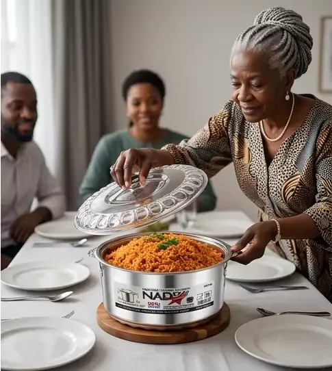 Nadstar Jumbo Stainless Steel Hotpot Redberry 20000ml Insulated Food Warmer Serving Casserole
