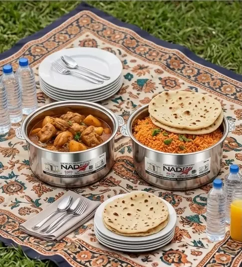 Nadstar Jumbo Stainless Steel Hotpot Redberry 20000ml Insulated Food Warmer Serving Casserole