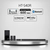 Sony Home Cinema Soundbar System 5.1ch 600W with Wireless Reae Speakers HT-S 40R