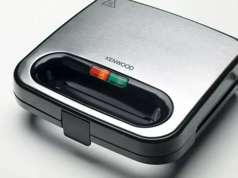 Kenwood Sandwich Toaster 2 Slice Nonstick 750w Smm00.000si - Non Stick Grill Plate Temperature Light Indicator Unique Squared Design
