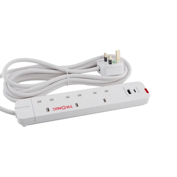 Tronic 3-Way Extension Socket with USB-C & USB-A Charging