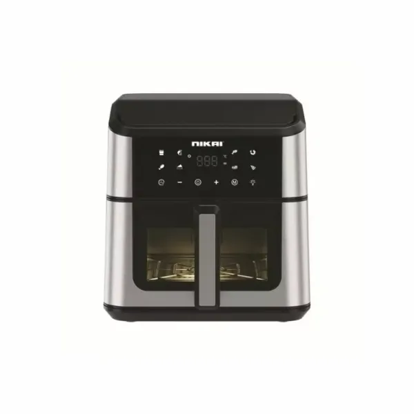 Nikai Air Fryer Digital, 8L 1500W, Non-Stick Digital Touch Control Fast & Even Cooking, Countertop, Hot Air Circulation naf1001dx