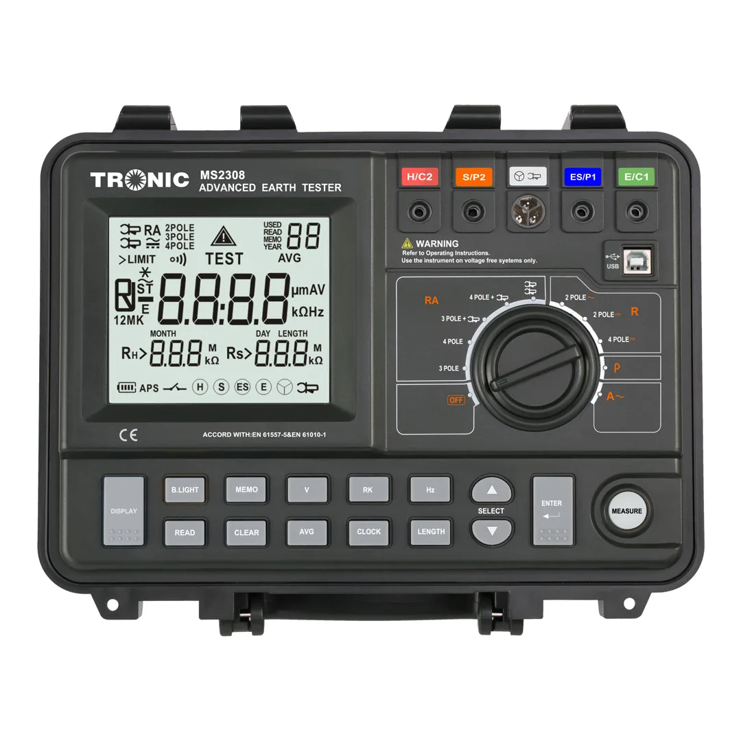 Tronic Advanced Earth Resistance Tester MS2308