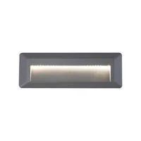 Tronic Rectangular Dark Grey LED Step Light