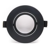 Tronic Round Recessed Black GU10 Holder