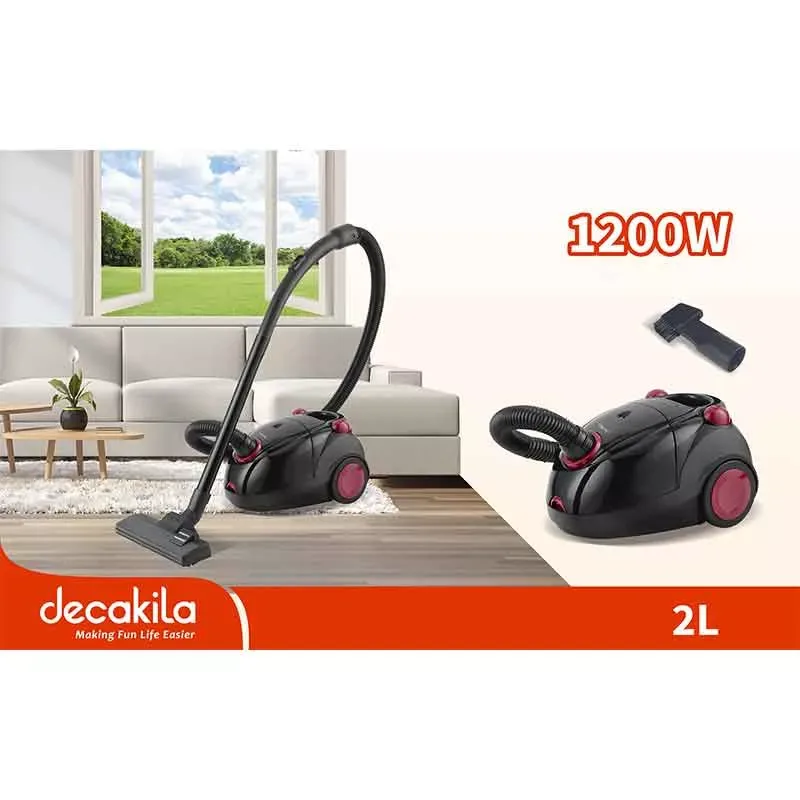Decakila Vacuum Cleaner 1200W Domestic 2L Auto Wire Puling Multi-Purpose Brush Soft Bristle Brush CEVC002B