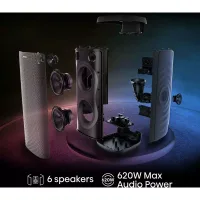 Hisense Party Speaker 620W, Bluetooth 5.4, 18-Hour Battery, Auracast™ Receiver, Party Thunder