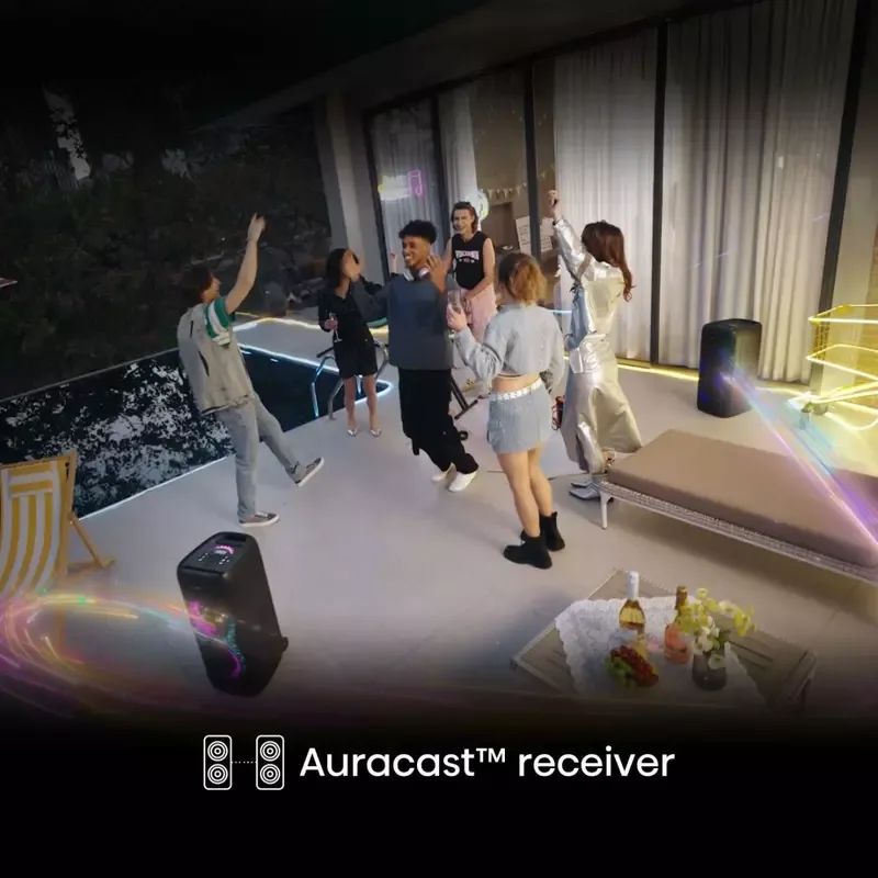 Hisense Party Speaker 620W, Bluetooth 5.4, 18-Hour Battery, Auracast™ Receiver, Party Thunder