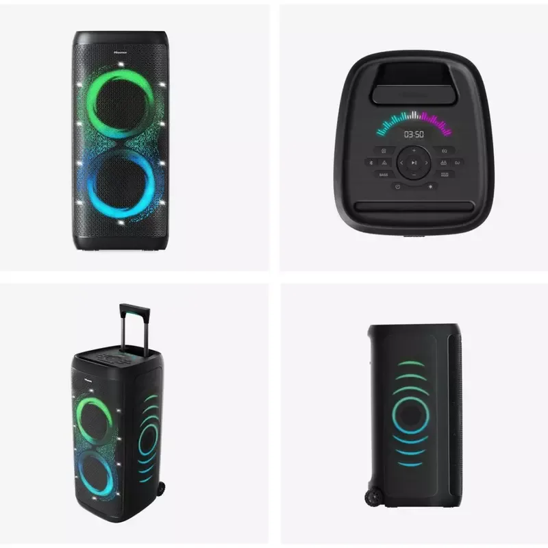Hisense Party Speaker 620W, Bluetooth 5.4, 18-Hour Battery, Auracast™ Receiver, Party Thunder