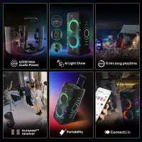 Hisense Party Speaker 620W, Bluetooth 5.4, 18-Hour Battery, Auracast™ Receiver, Party Thunder