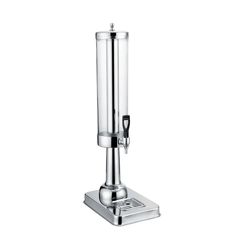 Commercial Kitchen Equipment Single Juice Dispenser 3L, Professional Silver Stainless Steel Cold Beverage Server, Compact Buffet Juice Extractor ASC-3LX1