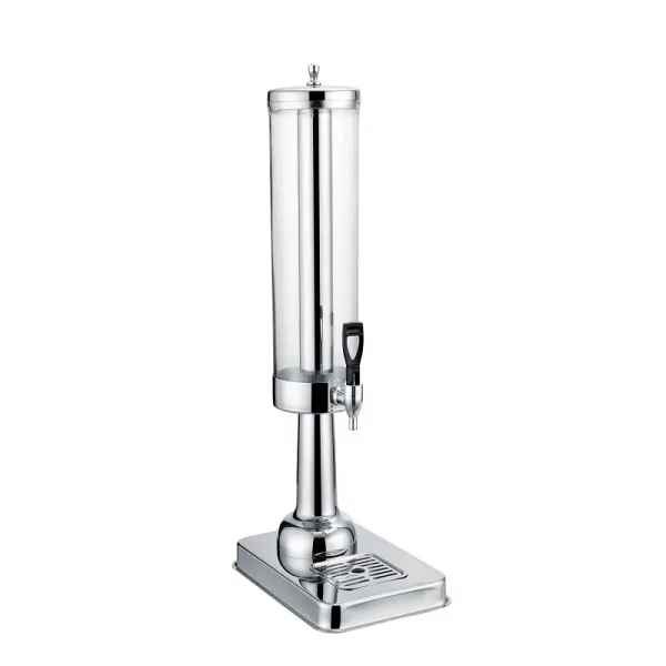 Commercial Kitchen Equipment Single Juice Dispenser 3L, Professional Silver Stainless Steel Cold Beverage Server, Compact Buffet Juice Extractor ASC-3LX1