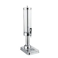 Commercial Kitchen Equipment Single Juice Dispenser 3L, Professional Silver Stainless Steel Cold Beverage Server, Compact Buffet Juice Extractor ASC-3LX1