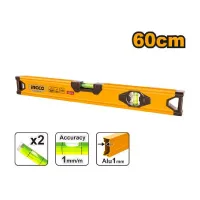 Ingco Aluminum Spirit Level 60cm with Aluminum Thickness 1mm HSL58060