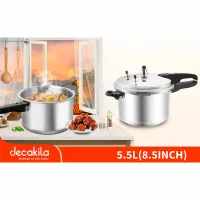 Decakila Pressure Cooker 5.5l Outer Lid Aluminium Ergonomic Bakelite Handle Kmer018m