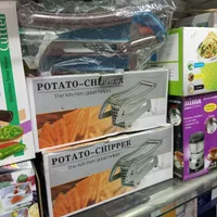 Potato Chipper Stainless Steel – Heavy Duty Manual French Fry Cutter & Kitchen Good Helper for Chips, Yams & Vegetables