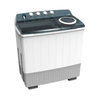 Hisense Washing Machine 16kg Twin Tub Manual, Big Knobs, Transparent Lid, Stainless Steel Tub, White WSDE161G