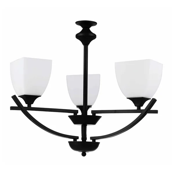 Tronic Classic Black 3-Light Pendant Lamp with Frosted Glass