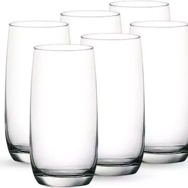 Ocean Glass 6pcs Ivory Hi Ball 370ml Drink Tumbler 1B13013