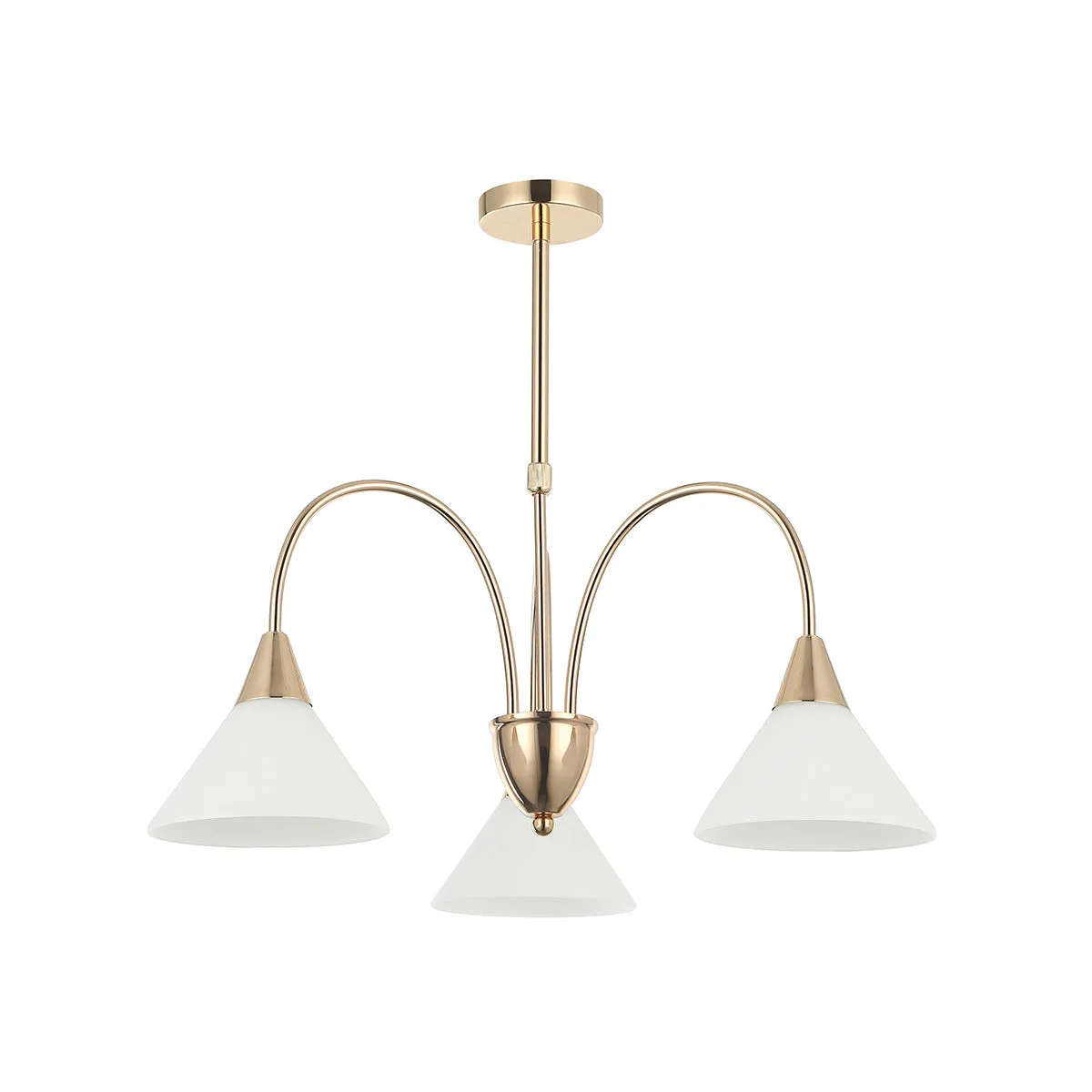 Tronic Chandelier Light Pendant Lamp Golden E27 Bulb 3 Lamp