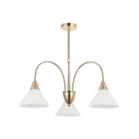 Tronic Chandelier Light Pendant Lamp Golden E27 Bulb 3 Lamp