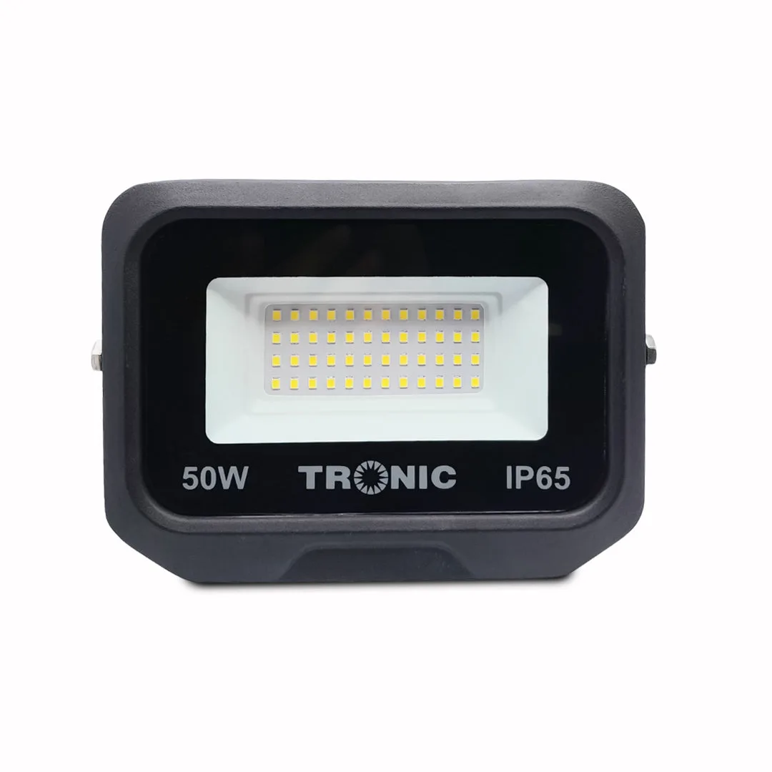 Tronic 50W Slim LED Flood Light - Black Body, Daylight