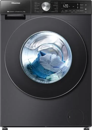 Hisense Washing Machine 12kg & Dryer 8kg, Steam Wash, Auto Dosing, Durable Inverter, ConnectLife App, A Energy Class WD5S1245BB