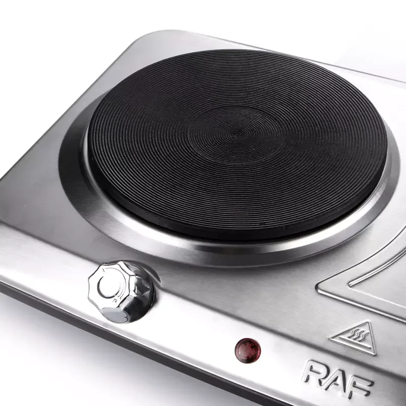 RAF Stainless Steel Electric Stovetop - Dual Hot Plate Cooker 1000W + 1000W, Portable Double Burner R.8205 6 RAF Stainless Steel Electric Stovetop - Dual Hot Plate Cooker 1000W + 1000W, Portable Double Burner R.8205