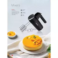 Nikai Hand Mixer 6 Speeds With Turbo Function 300W NH989A1 2 Beaters For Eggs And Cream And 2 Hooks For Mixing Dough With Easy Eject Button