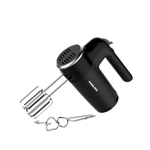 Nikai Hand Mixer 6 Speeds With Turbo Function 300W NH989A1 2 Beaters For Eggs And Cream And 2 Hooks For Mixing Dough With Easy Eject Button