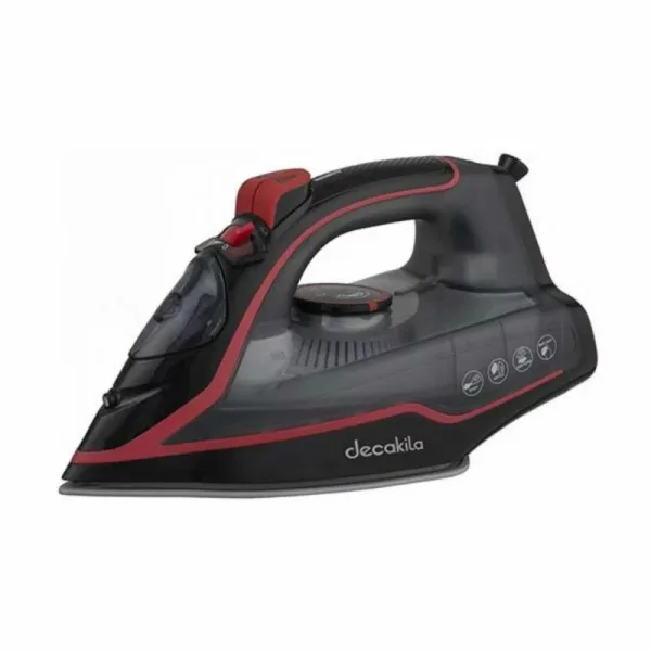 Decakila Steam Iron 210ml Tank Dry and Spray Function 2400w Keen001w teflon soleplate anti drip function spray function 0.8g spray shot mechanical temperature control