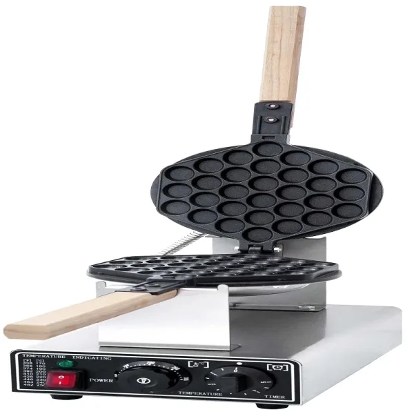 Commercial Electric Egg Waffle Baker, 1.4kW Professional Bubble Waffle Maker, Industrial Hong Kong Style Waffle Machine WG-HF-QQ11