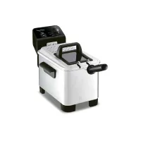 Moulinex Electric Fryer 3L,1.2 Kg, Steel Body, Semi-Pro Fryer with Cool Zone Technology, Adjustable Thermostat, Permanent Metallic Filter, Fast Heating System AM333027