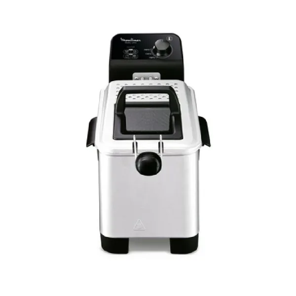 Moulinex Electric Fryer 3L,1.2 Kg, Steel Body, Semi-Pro Fryer with Cool Zone Technology, Adjustable Thermostat, Permanent Metallic Filter, Fast Heating System AM333027