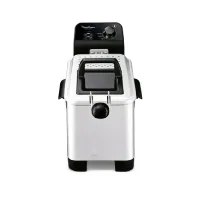 Moulinex Electric Fryer 3L,1.2 Kg, Steel Body, Semi-Pro Fryer with Cool Zone Technology, Adjustable Thermostat, Permanent Metallic Filter, Fast Heating System AM333027
