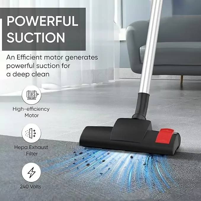 Nikai Vacuum Cleaner 3.5l Carry Handle with Cloth Bag 2000w NVC9260A1 Metal Telescopic Tube Exhaust Filter Multipurpose Brush For Floor And Carpet High Efficiency Motor