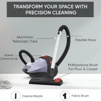 Nikai Vacuum Cleaner 3.5l Carry Handle with Cloth Bag 2000w NVC9260A1 Metal Telescopic Tube Exhaust Filter Multipurpose Brush For Floor And Carpet High Efficiency Motor